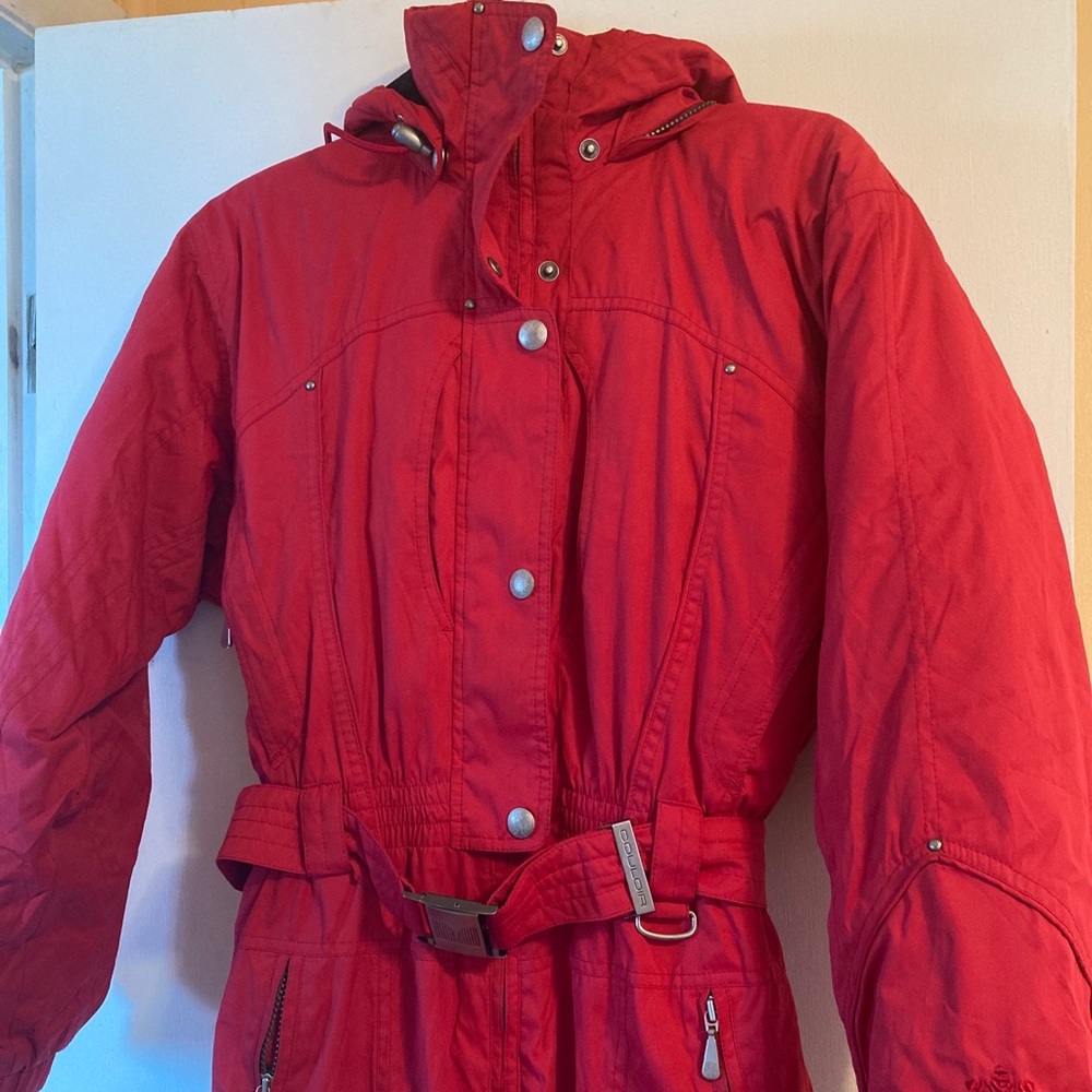 Women’s Vintage Red Couloir Signature Coverall Snow Suit Size US 8, UK 10
